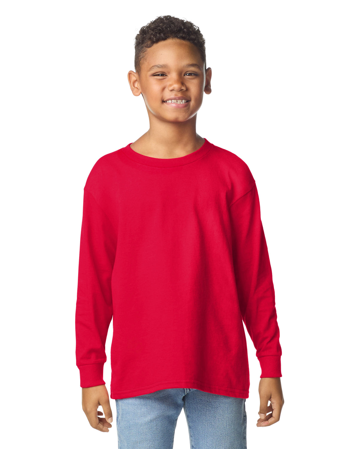 Gildan Heavy Cotton Youth Long Sleeve T-shirt - Red