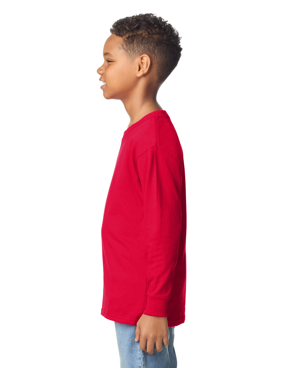 Gildan Heavy Cotton Youth Long Sleeve T-shirt - Red
