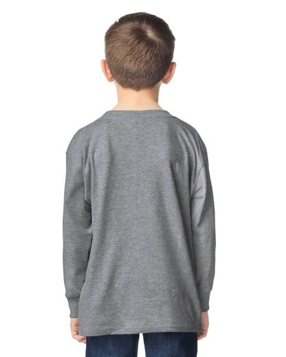 Gildan Heavy Cotton Youth Long Sleeve T-shirt - Sport Grey