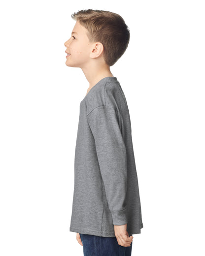 Gildan Heavy Cotton Youth Long Sleeve T-shirt - Sport Grey
