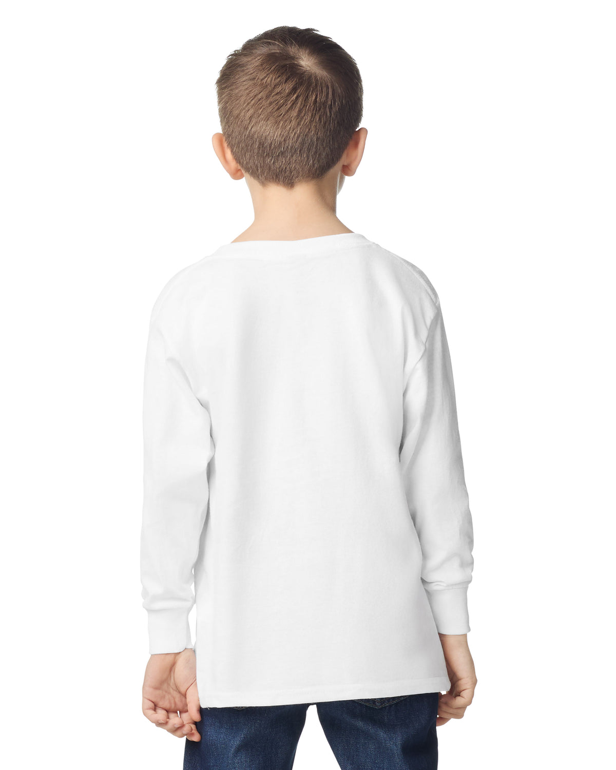 Gildan Heavy Cotton Youth Long Sleeve T-shirt - White