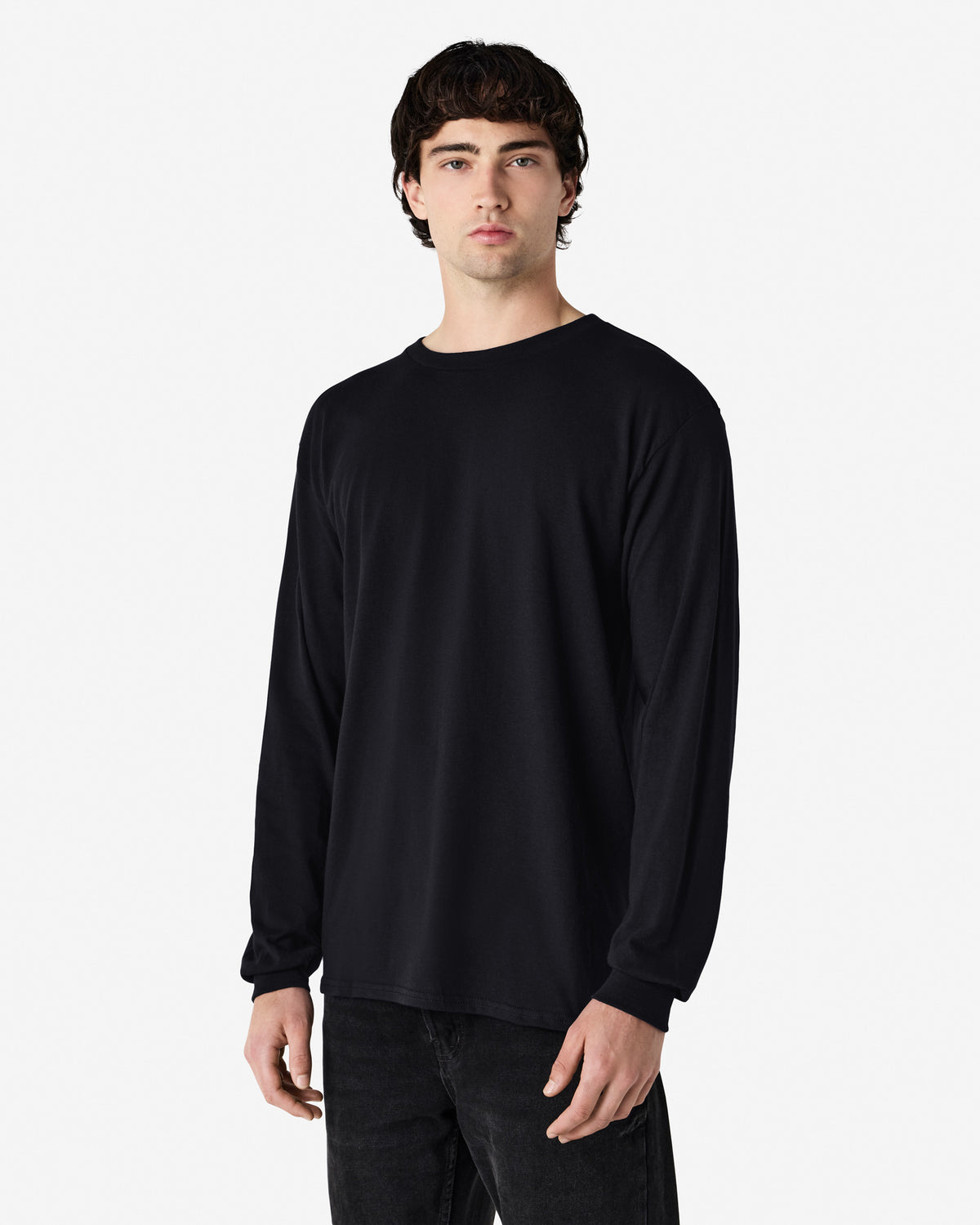 Gildan Heavy Cotton Adult Long Sleeve T-Shirt - Black
