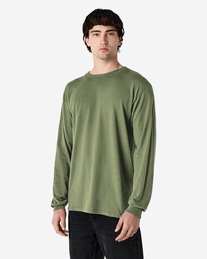 Gildan Heavy Cotton Adult Long Sleeve T-Shirt - Military Green
