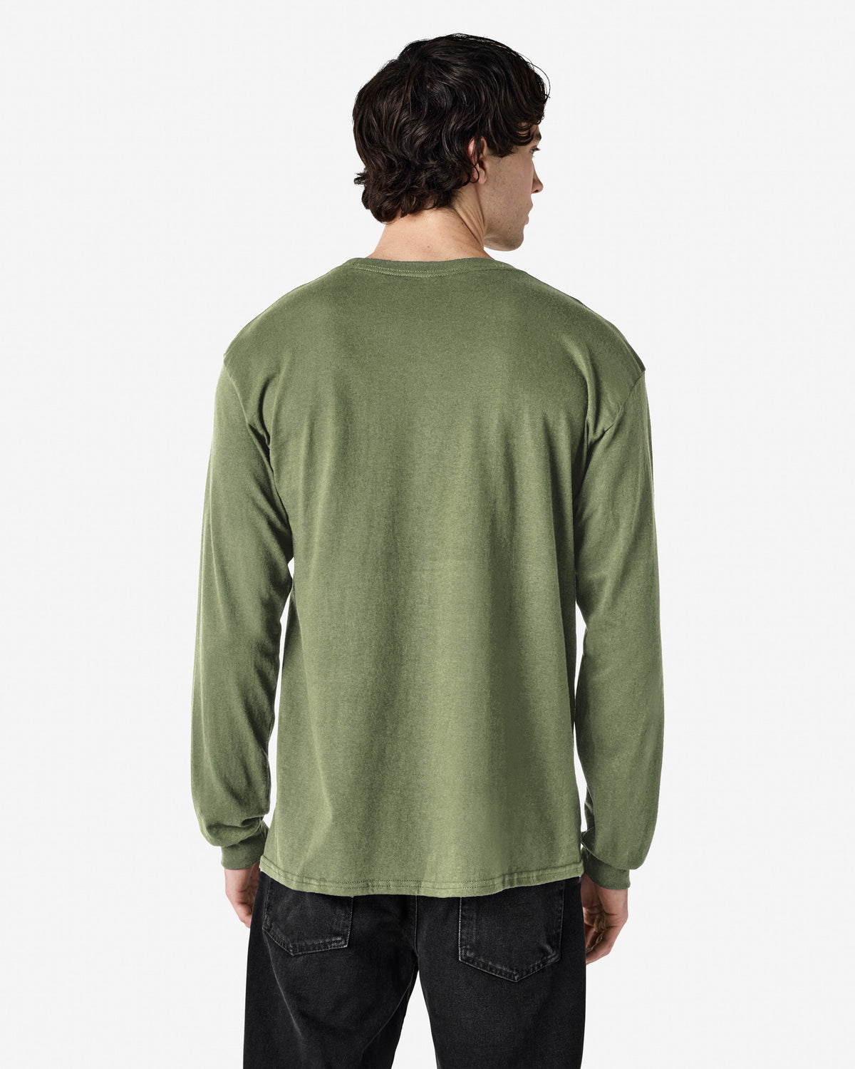 Gildan Heavy Cotton Adult Long Sleeve T-Shirt - Military Green