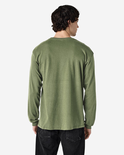 Gildan Heavy Cotton Adult Long Sleeve T-Shirt - Military Green