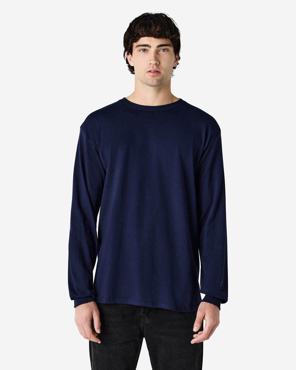 Gildan Heavy Cotton Adult Long Sleeve T-Shirt - Navy