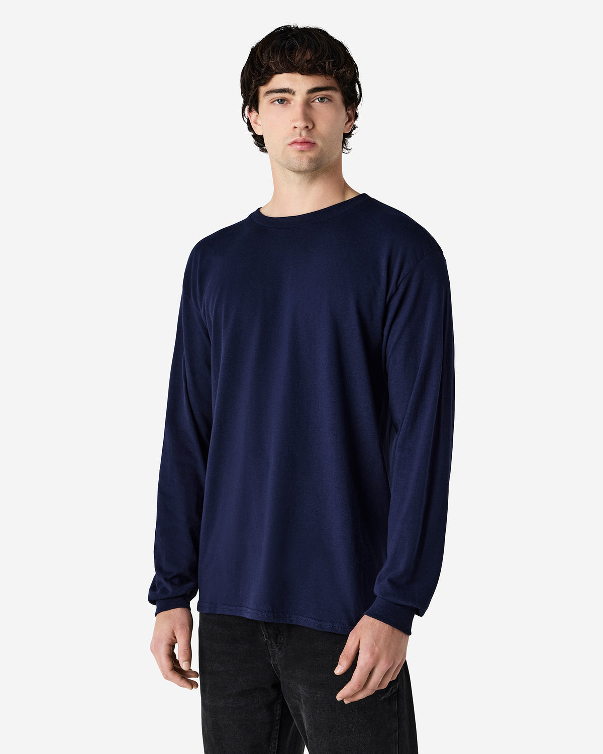 Gildan Heavy Cotton Adult Long Sleeve T-Shirt - Navy