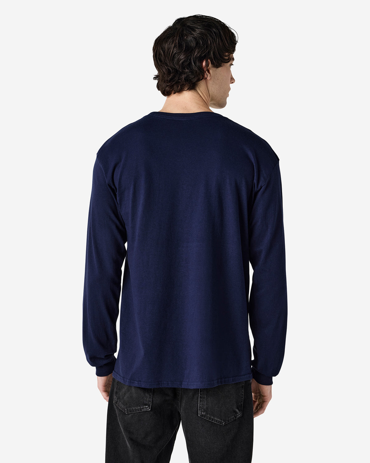 Gildan Heavy Cotton Adult Long Sleeve T-Shirt - Navy