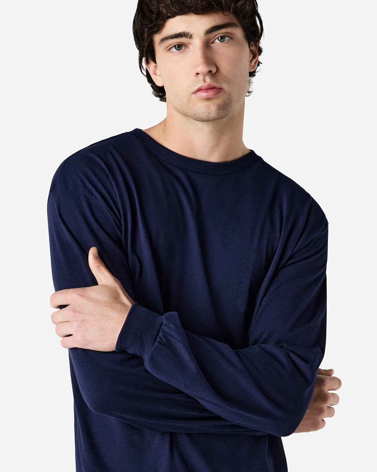 Gildan Heavy Cotton Adult Long Sleeve T-Shirt - Navy