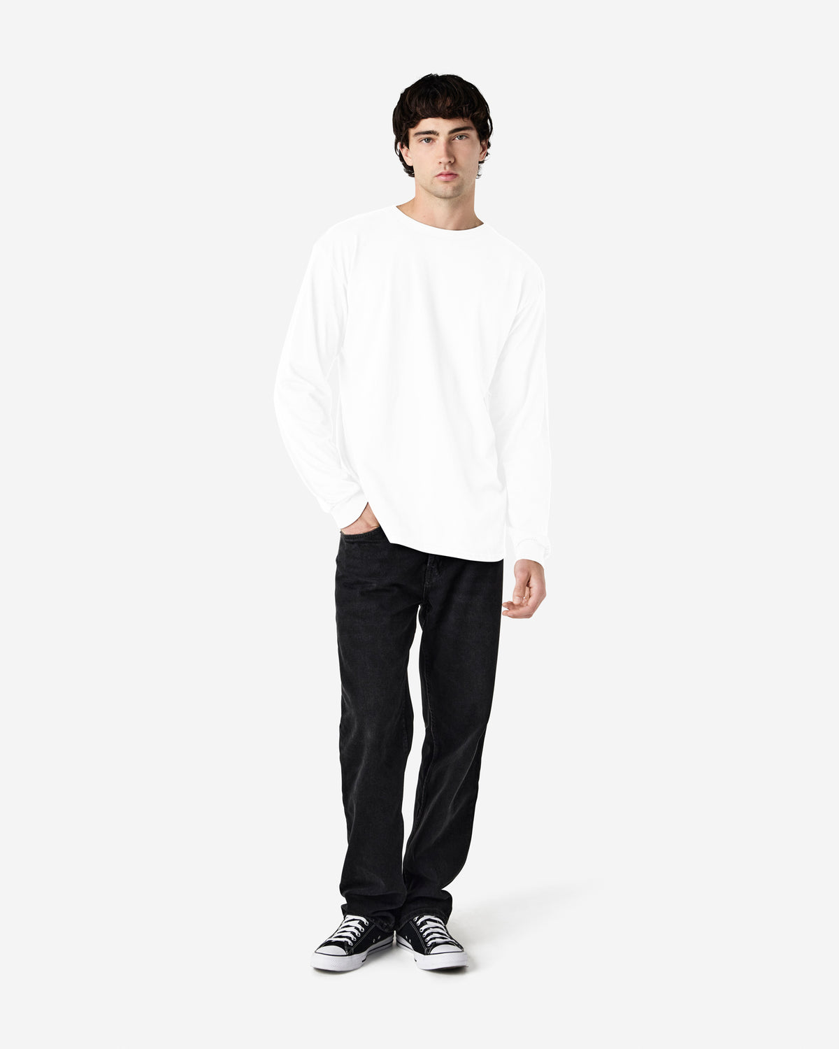 Gildan Heavy Cotton Adult Long Sleeve T-Shirt - White