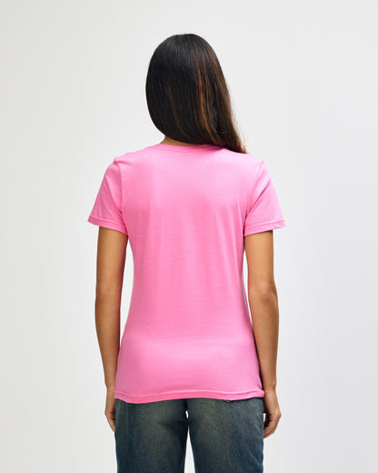 Gildan Softstyle Ladies' V-Neck T-Shirt - Azalea