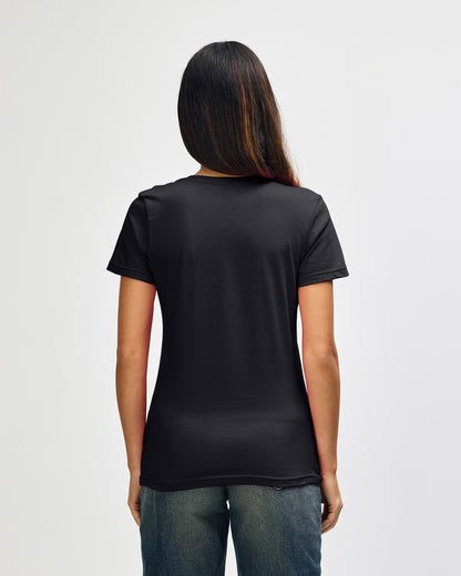 Gildan Softstyle Ladies' V-Neck T-Shirt - Black