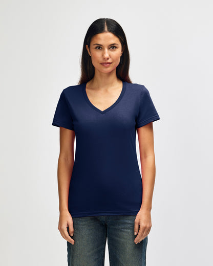 Gildan Softstyle Ladies' V-Neck T-Shirt - Navy