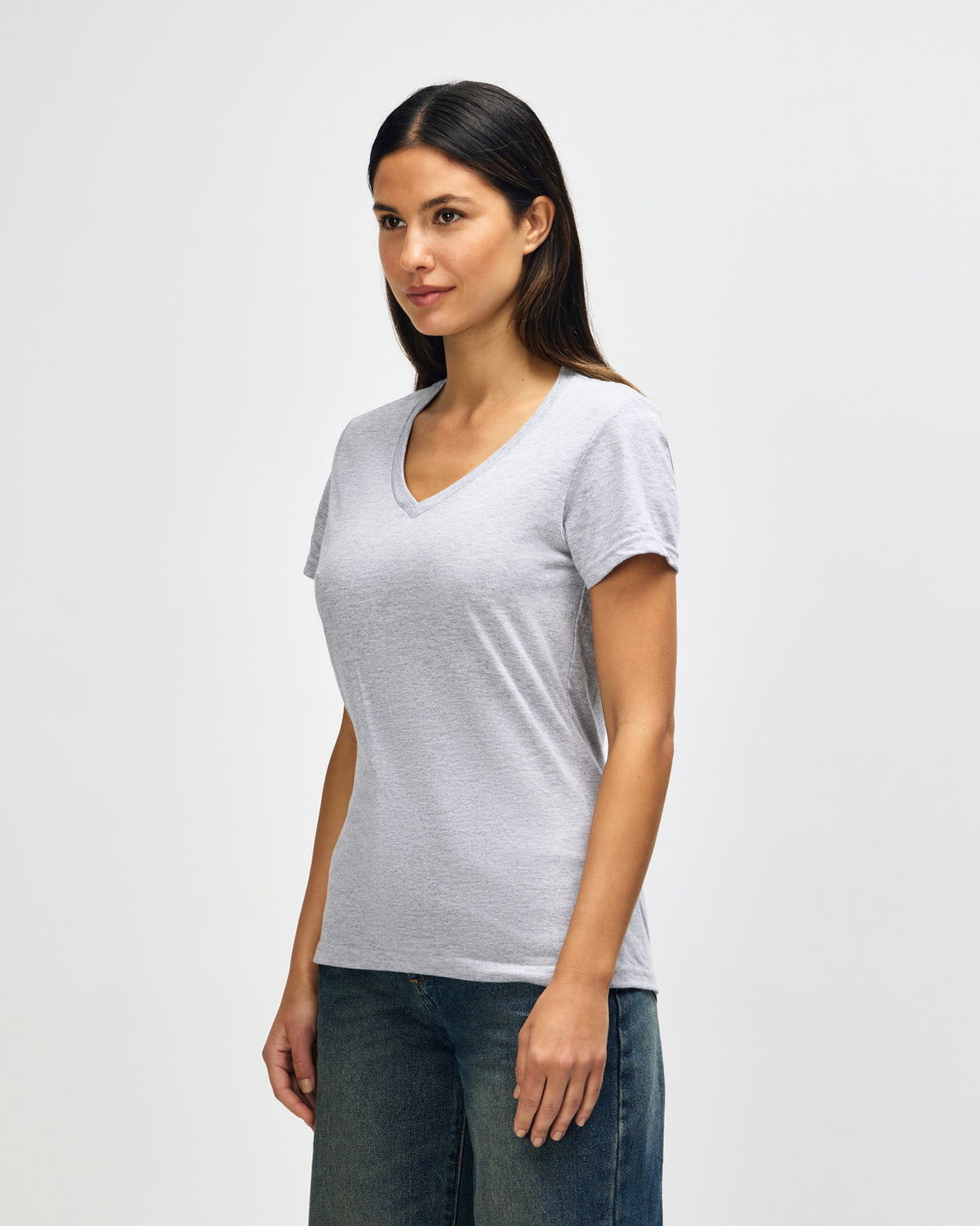 Gildan Softstyle Ladies' V-Neck T-Shirt - Sport Grey