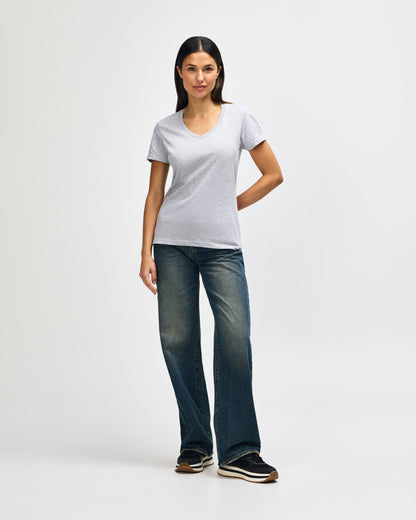 Gildan Softstyle Ladies' V-Neck T-Shirt - Sport Grey