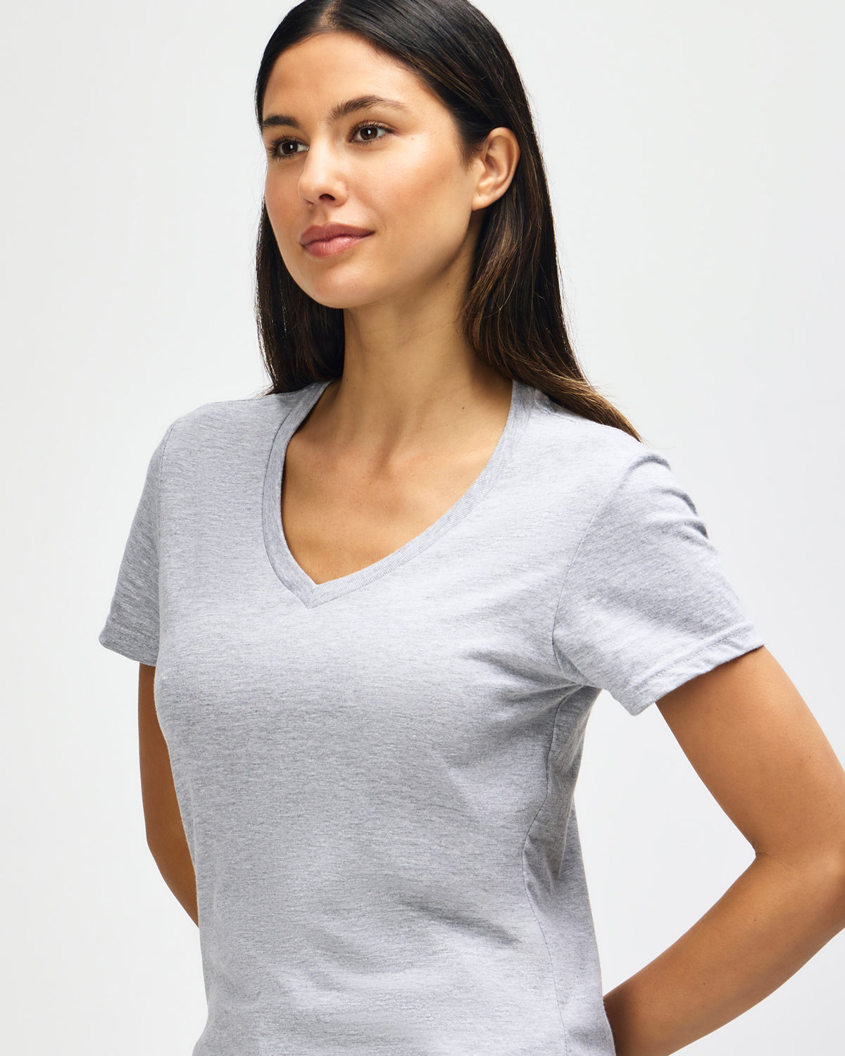 Gildan Softstyle Ladies' V-Neck T-Shirt - Sport Grey