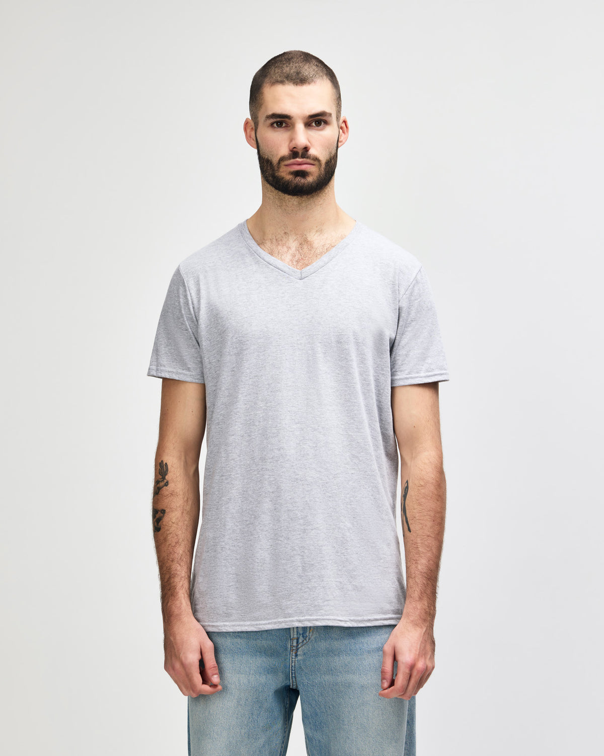 Gildan Softstyle Adult V-Neck T-Shirt - Sport Grey