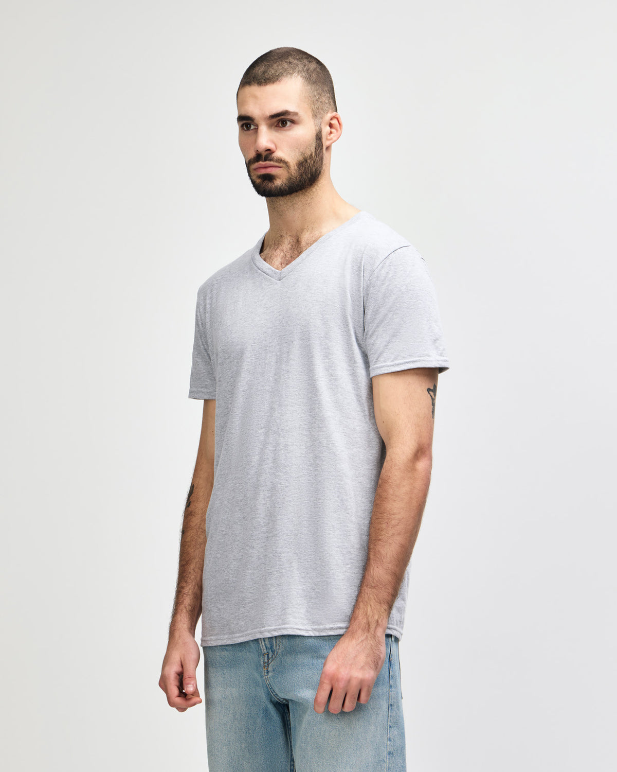 Gildan Softstyle Adult V-Neck T-Shirt - Sport Grey