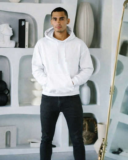 8777 Colortone® Spider Wash Pullover Hoodie - White
