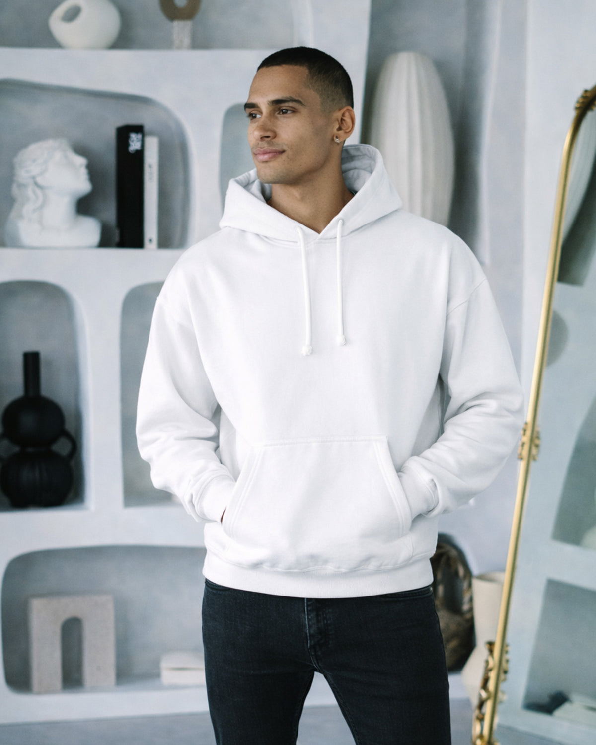8777 Colortone® Spider Wash Pullover Hoodie - White