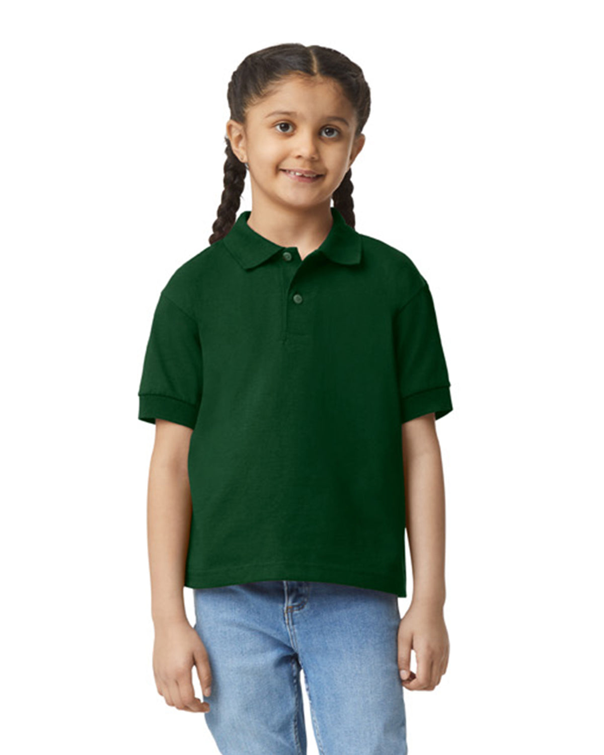 Gildan Dry Blend Youth Polo - Forest Green