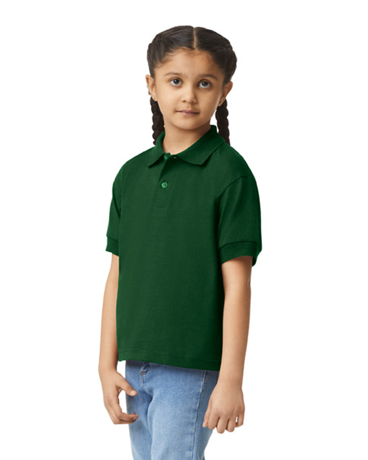 Gildan Dry Blend Youth Polo - Forest Green