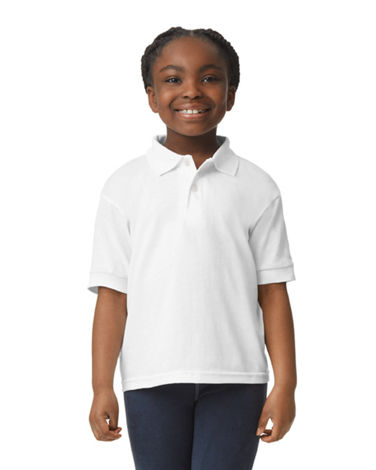 Gildan Dry Blend Youth Polo - White