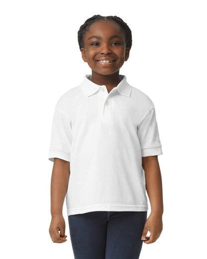 Gildan Dry Blend Youth Polo - White