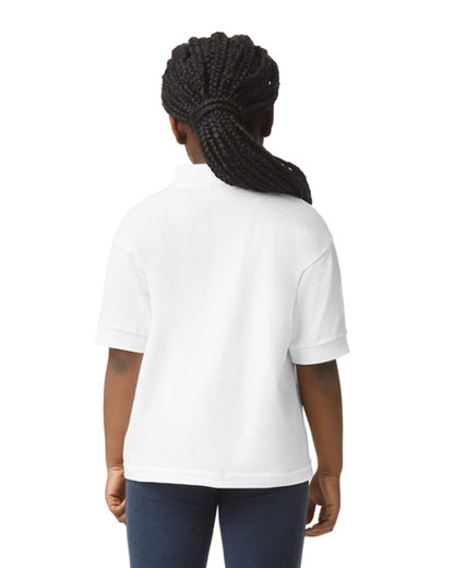 Gildan Dry Blend Youth Polo - White