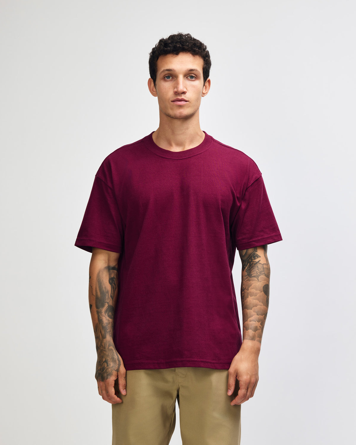 American Apparel Super Heavyweight Unisex T-Shirt - Burgundy