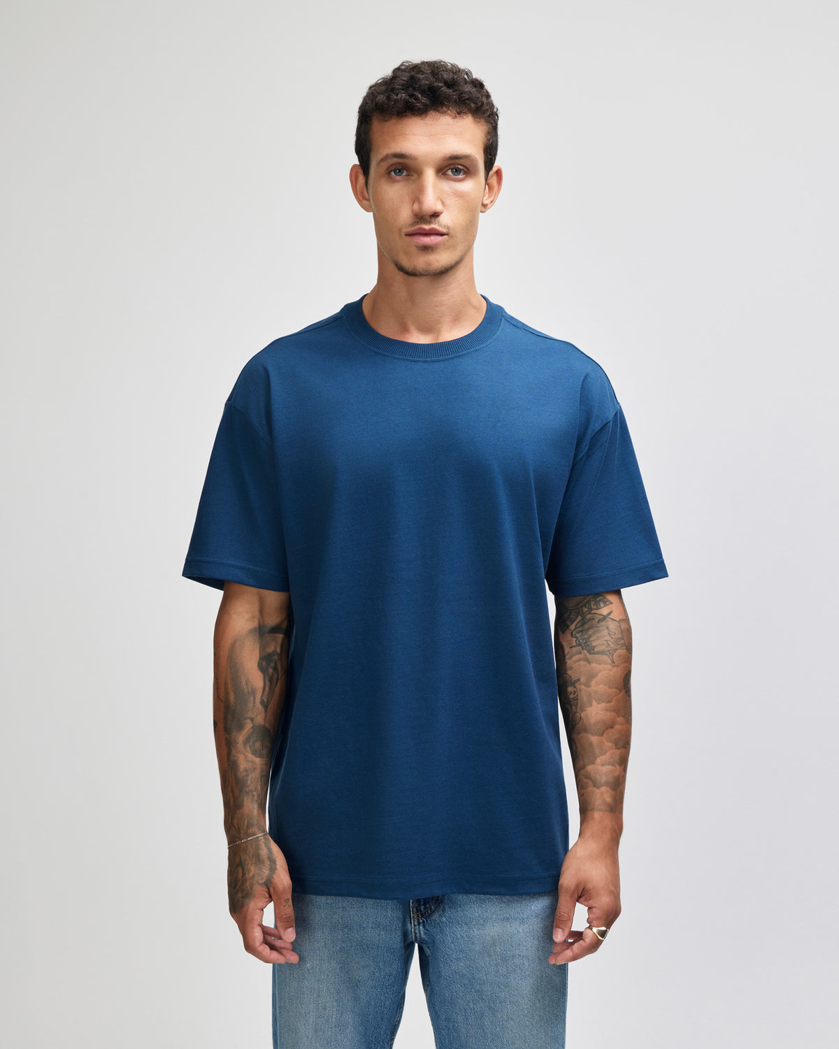 American Apparel Super Heavyweight Unisex T-Shirt - Sea Blue