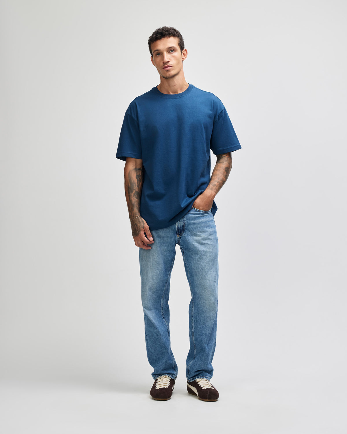 American Apparel Super Heavyweight Unisex T-Shirt - Sea Blue
