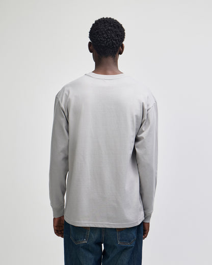 American Apparel Super Heavyweight Unisex Long Sleeve Pocket T-Shirt - Gravel
