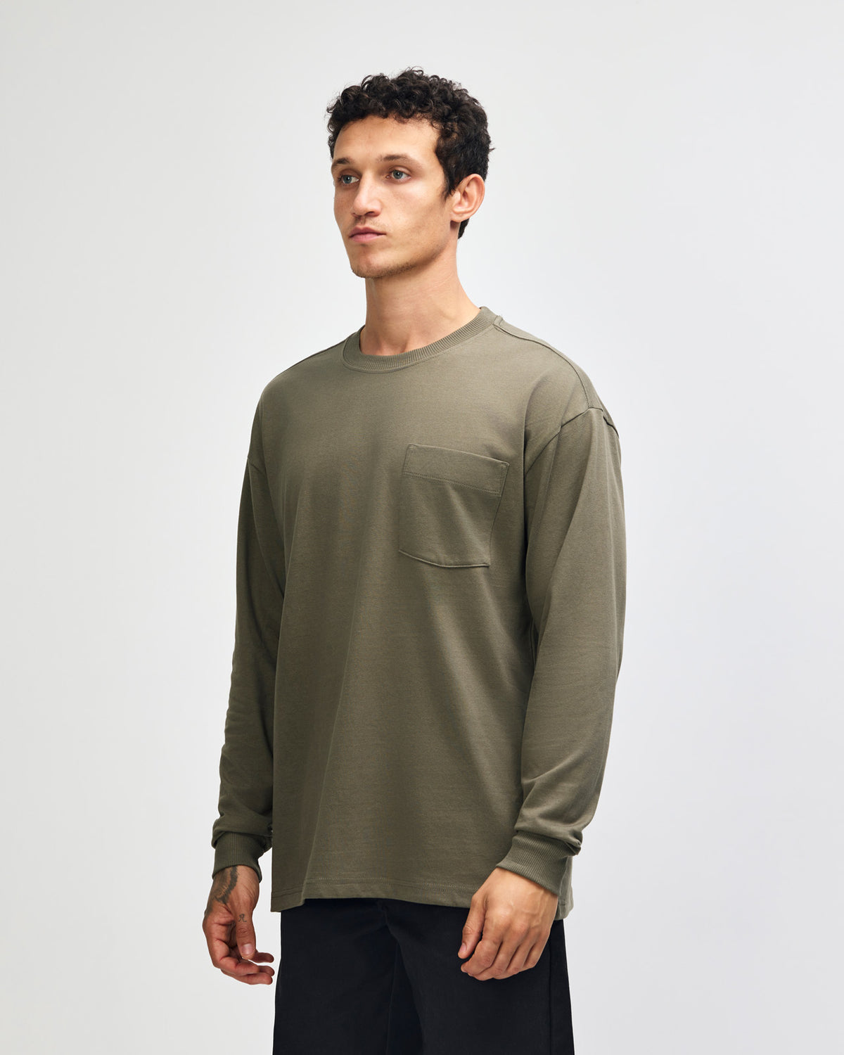 American Apparel Super Heavyweight Unisex Long Sleeve Pocket T-Shirt - Lieutenant