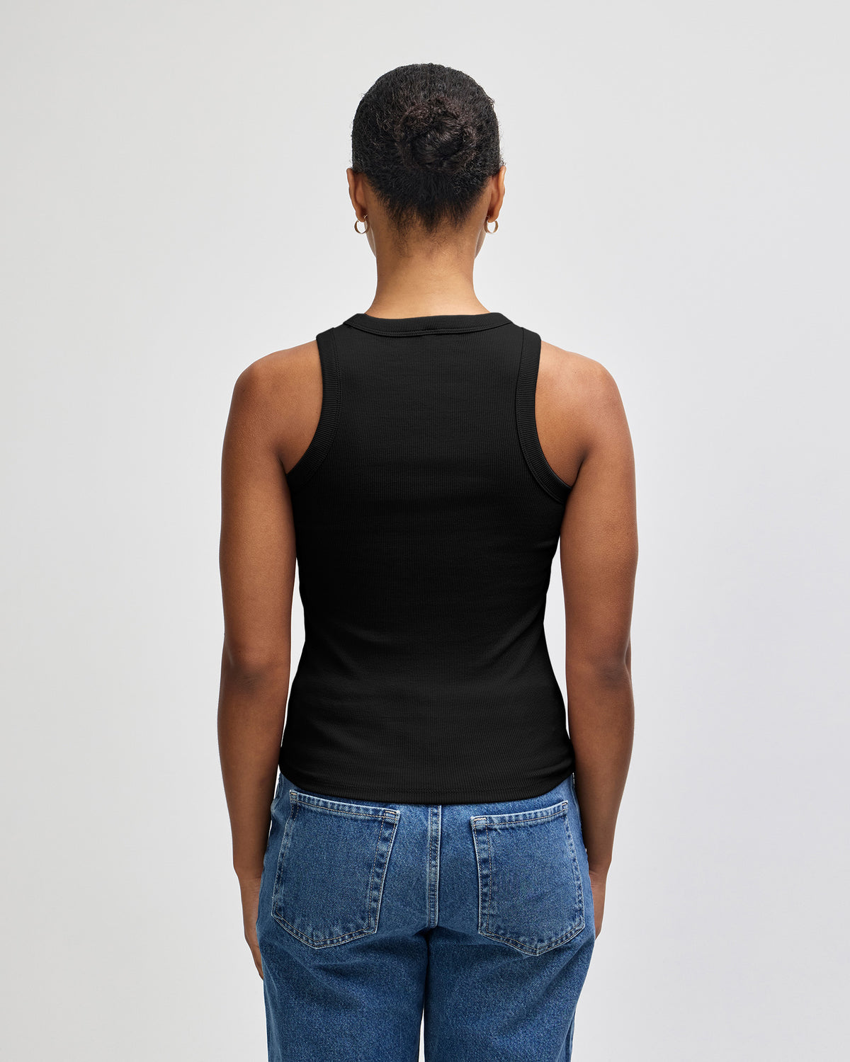 American Apparel Baby Rib Women's Fitted Tank - Black