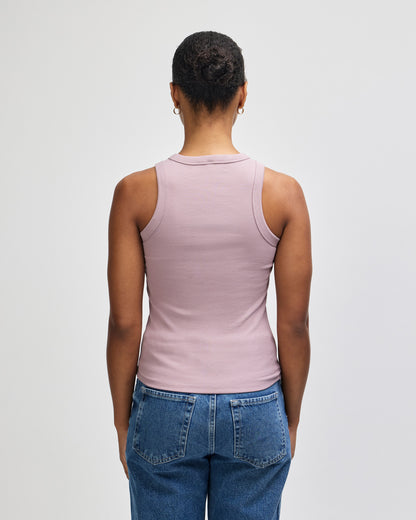 American Apparel Baby Rib Women's Fitted Tank - Smokey Violet