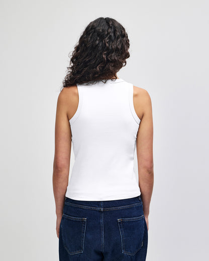 American Apparel Baby Rib Women's Fitted Tank - White