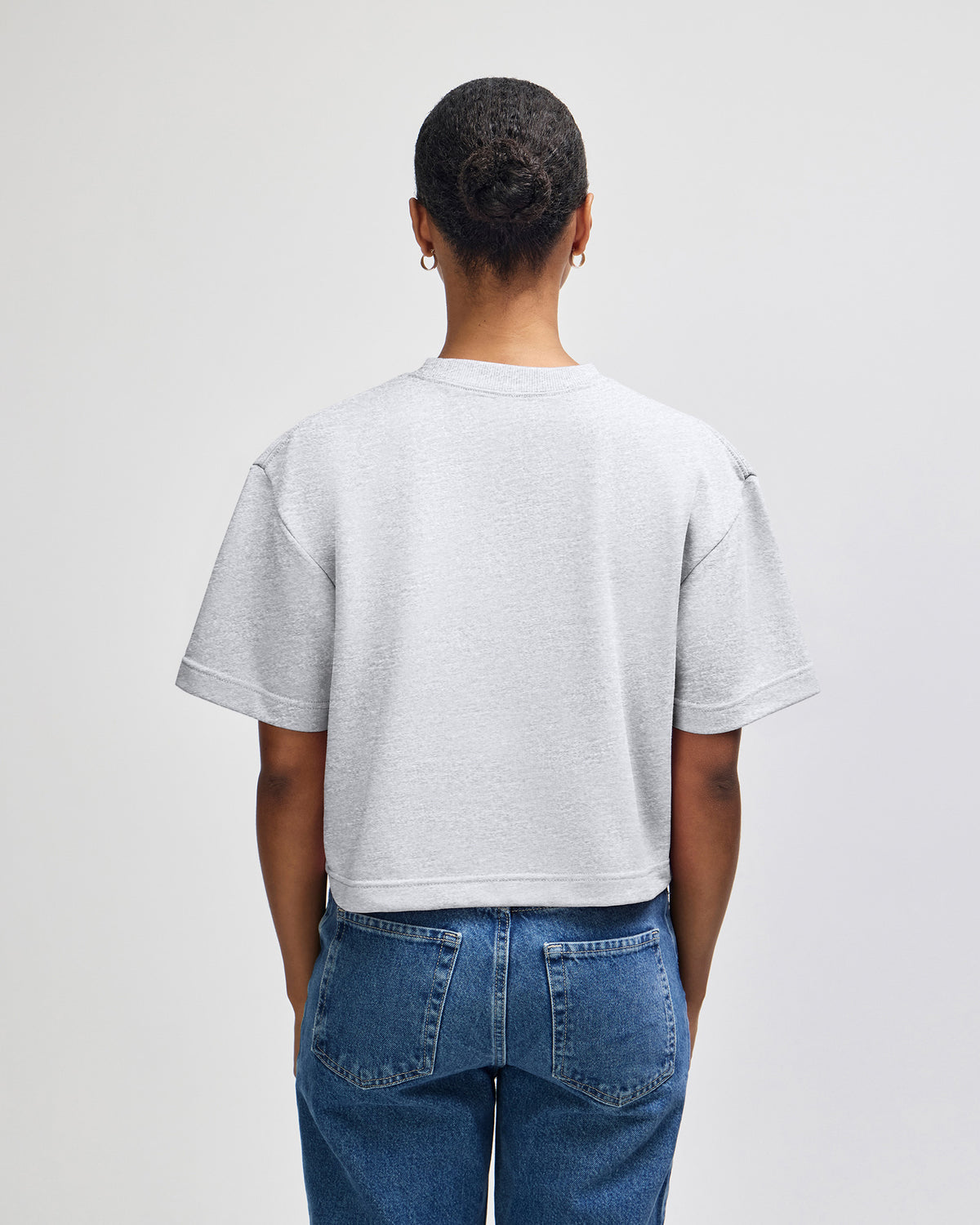 American Apparel French Terry Women's Mid-Length Boxy Top - Heathergrey