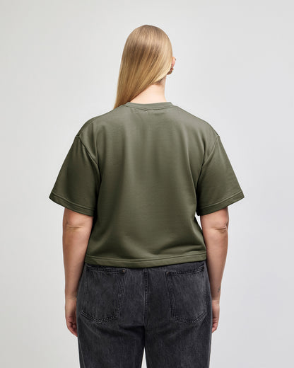 American Apparel French Terry Women's Mid-Length Boxy Top - Lieutenant