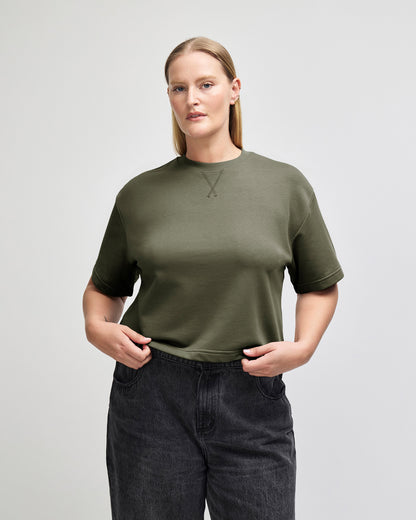 American Apparel French Terry Women's Mid-Length Boxy Top - Lieutenant
