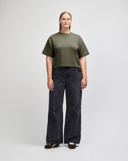 American Apparel French Terry Women's Mid-Length Boxy Top - Lieutenant