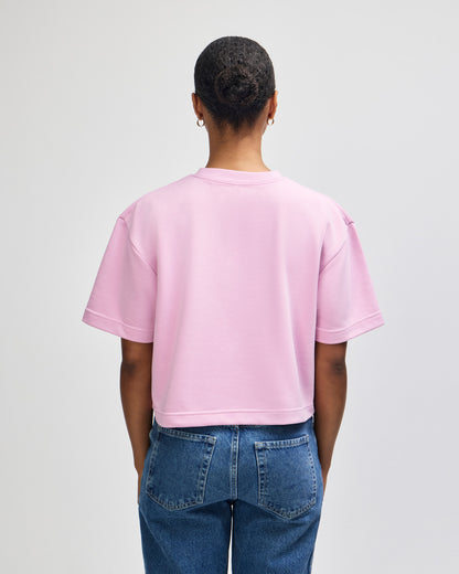 American Apparel French Terry Women's Mid-Length Boxy Top - Powder Pink