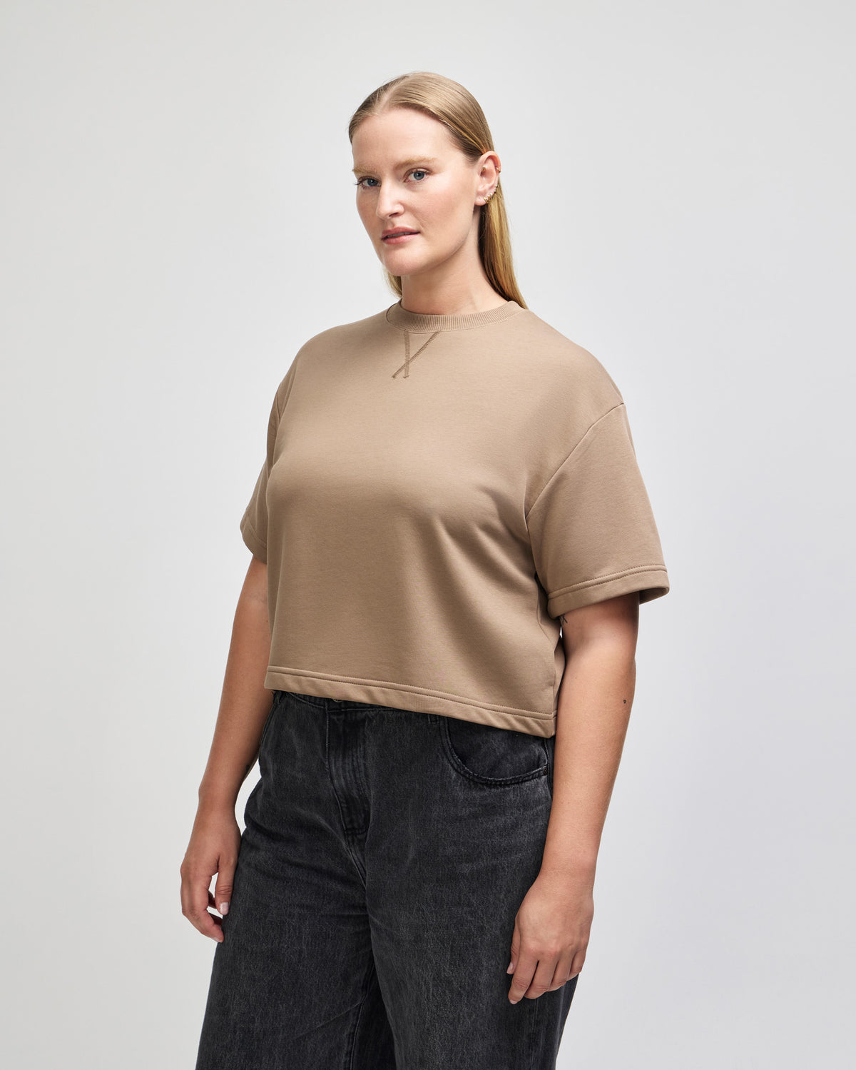 American Apparel French Terry Women's Mid-Length Boxy Top - Savana