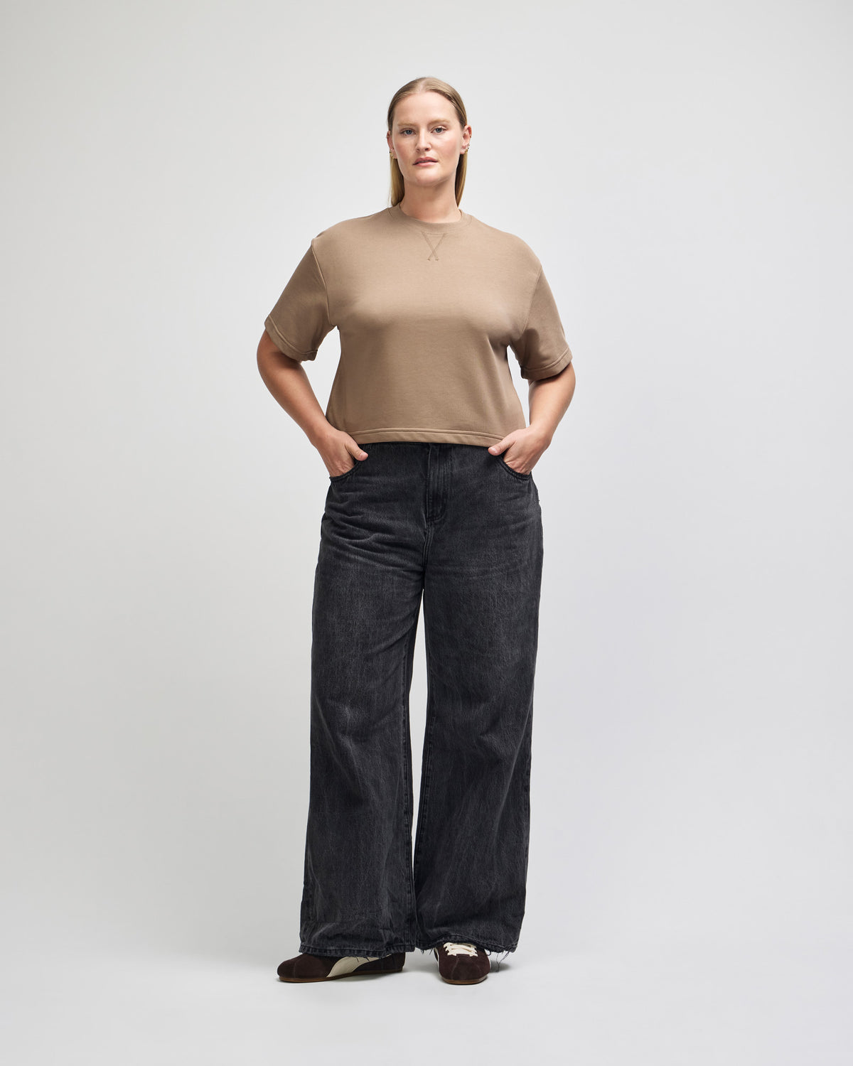 American Apparel French Terry Women's Mid-Length Boxy Top - Savana
