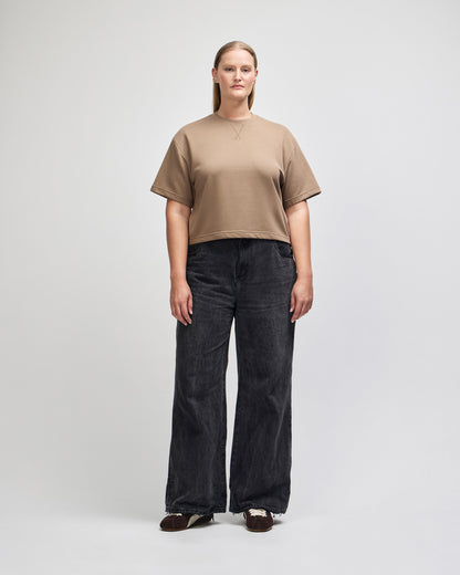 American Apparel French Terry Women's Mid-Length Boxy Top - Savana