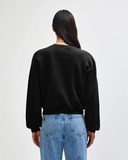 American Apparel Reflex Fleece Women's Crewneck Sweatshirt - Black