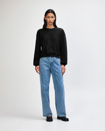 American Apparel Reflex Fleece Women's Crewneck Sweatshirt - Black