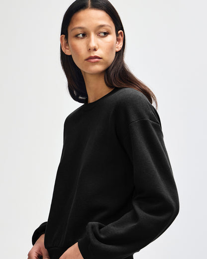 American Apparel Reflex Fleece Women's Crewneck Sweatshirt - Black