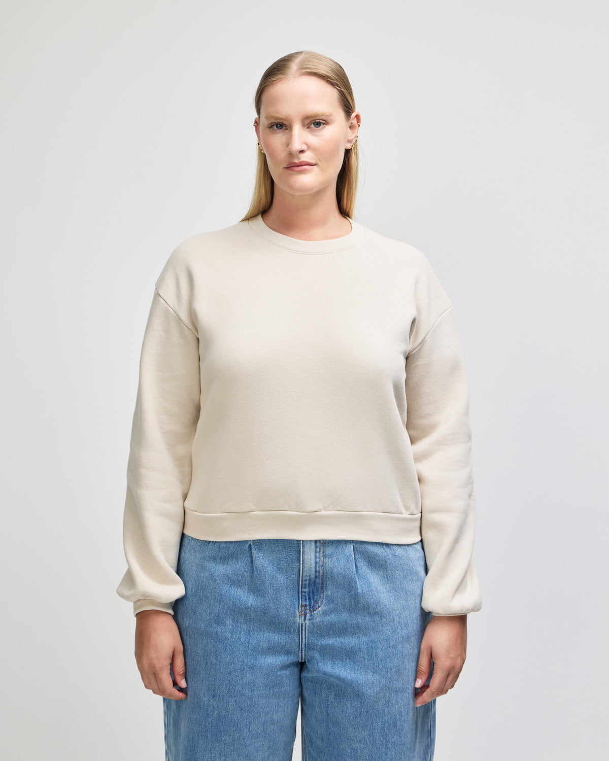 American Apparel Reflex Fleece Women's Crewneck Sweatshirt - Bone