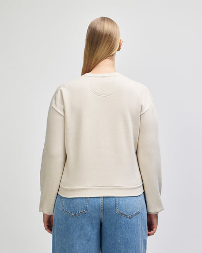American Apparel Reflex Fleece Women's Crewneck Sweatshirt - Bone